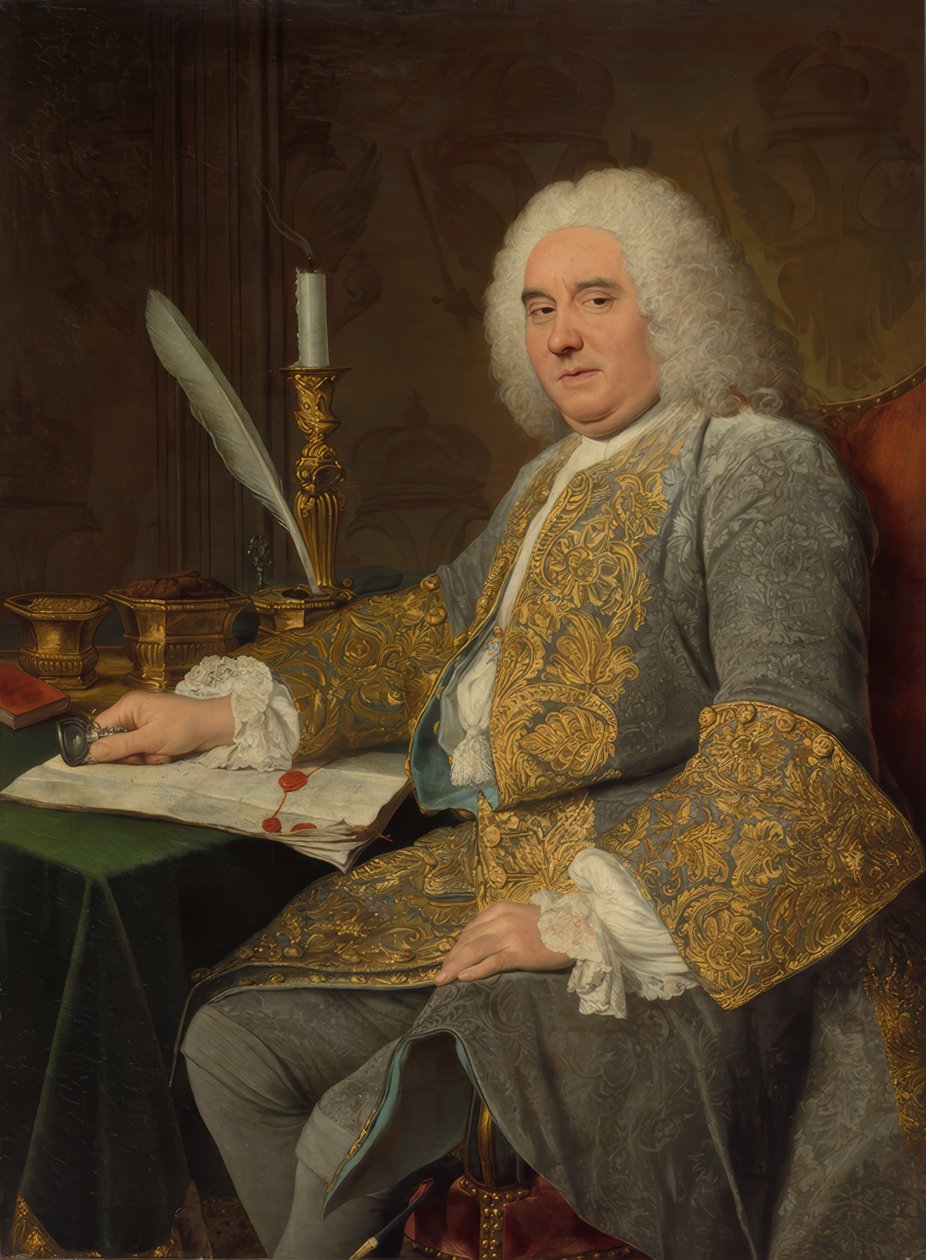 Jean-Gabriel du Theilin muotokuva Wienin sopimuksen allekirjoittamisen yhteydessä (ranskaksi Portrait de Jean-Gabriel du Theil signant le traité de Vienne) tekijältä Jacques André Joseph Aved