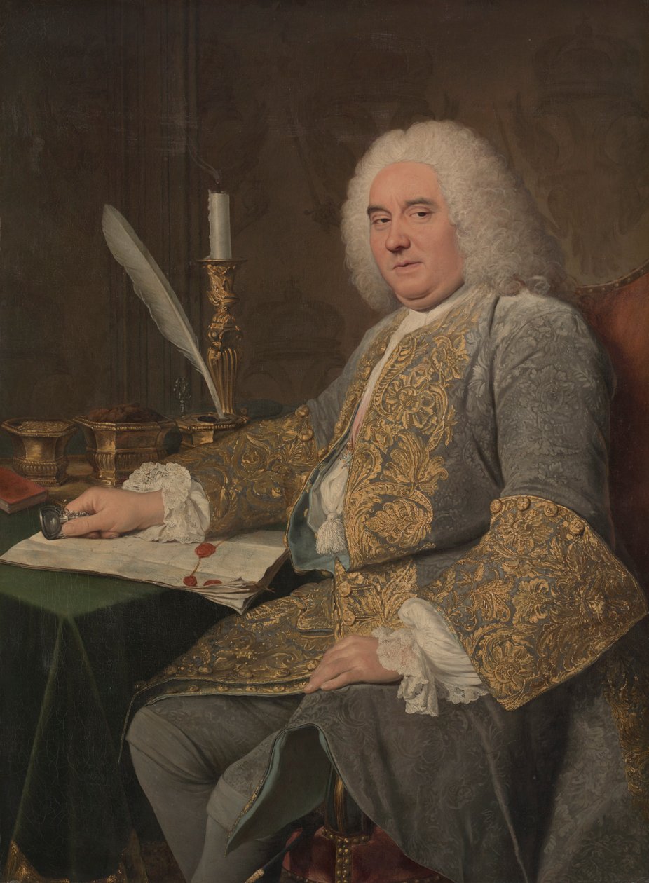 Jean-Gabriel du Theilin muotokuva Wienin sopimuksen allekirjoittamisen yhteydessä, 1738-1740. tekijältä Jacques Andre Joseph Camelot Aved