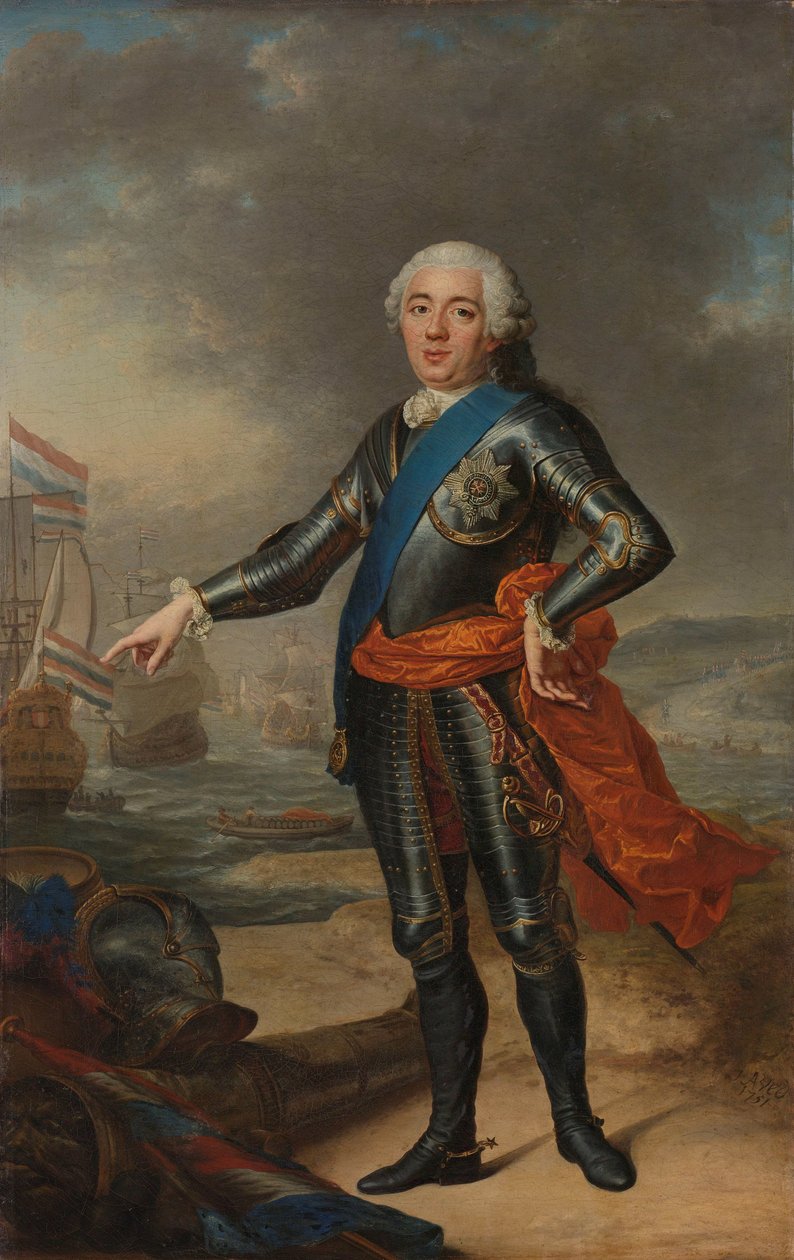 William IV:n muotokuva Willem IV (1711-1751). Orange-Nassaun prinssi tekijältä Jacques André Joseph Aved