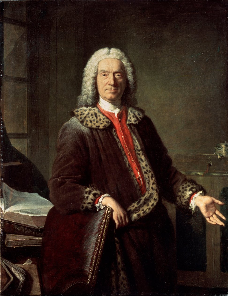 Muotokuva runoilijasta ja tragediasta Prosper Jolyot de Crébillonista, 1746 tekijältä Jacques Andre Joseph Camelot Aved
