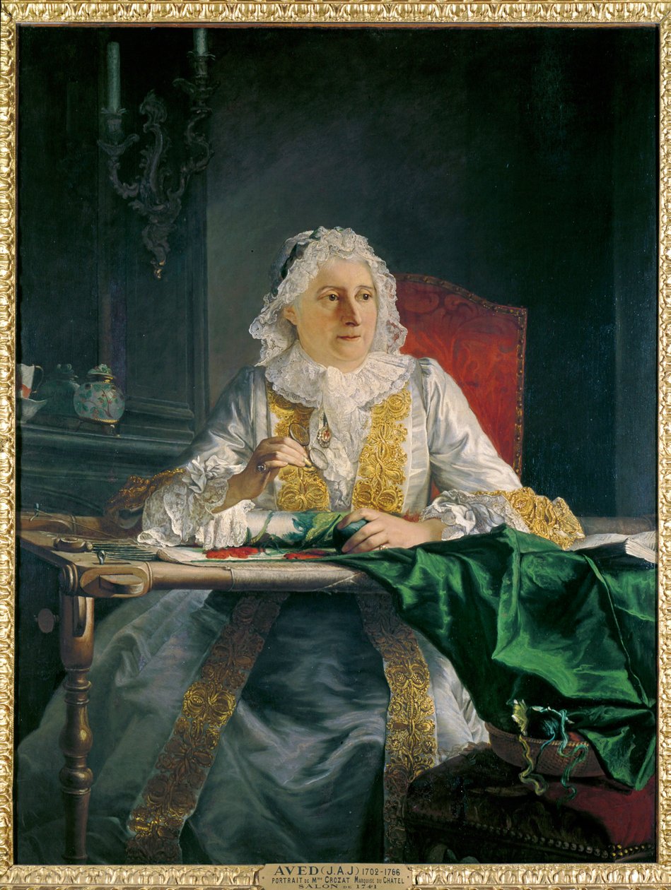 Mme Antoine Crozatin muotokuva ... (maalaus kankaalle) tekijältä Jacques Andre Joseph Camelot Aved