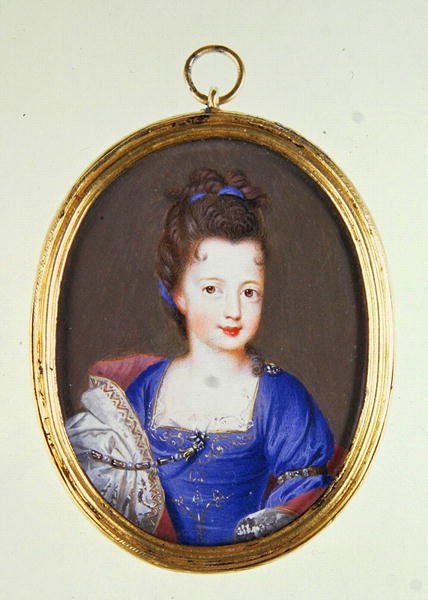 Prinsessa Louise Stuartin miniatyyri, noin 1700 tekijältä Jacques Antoine Artaud