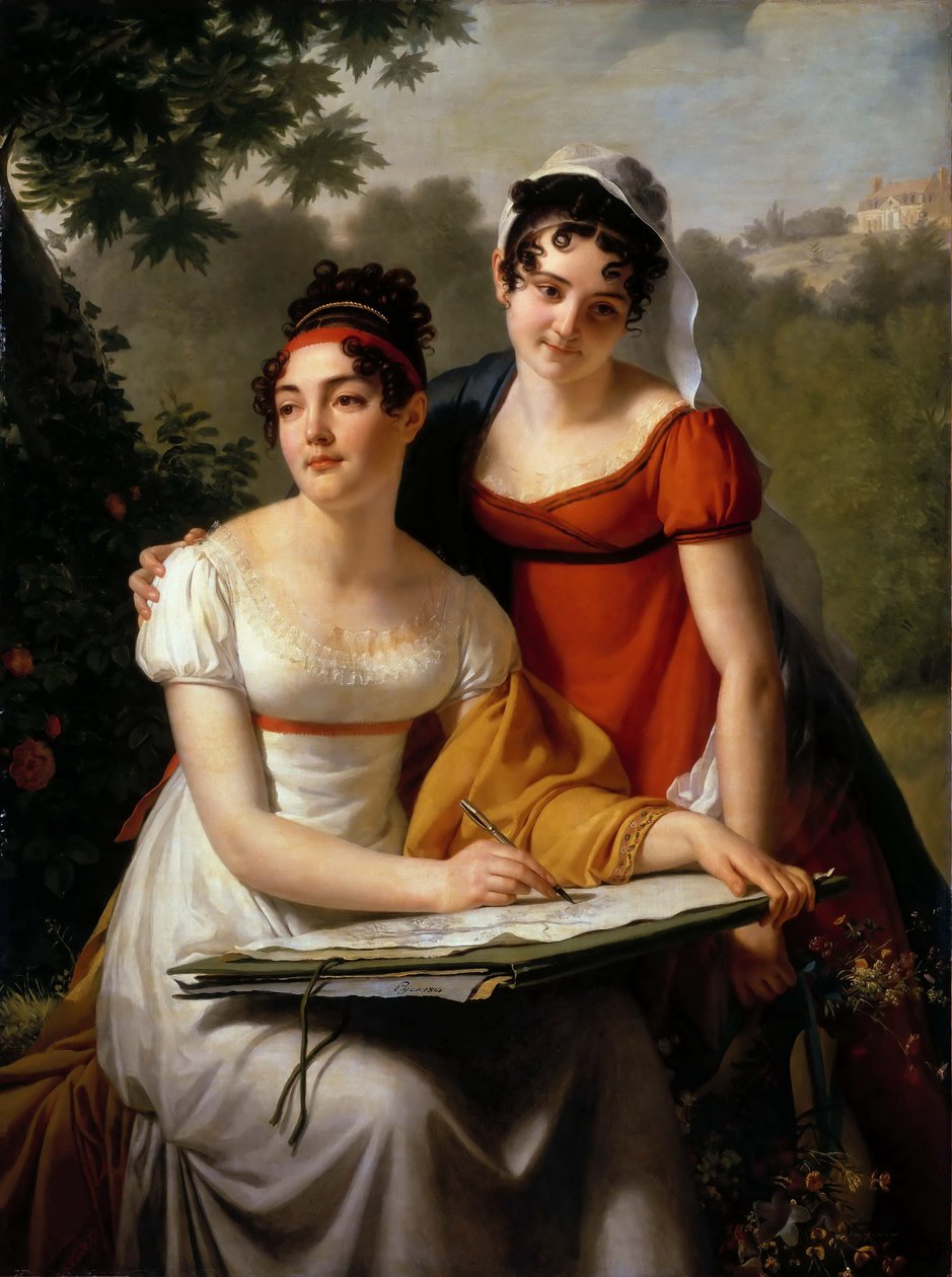 Mesdemoiselles Duvalin muotokuvia, 1800-luvun ensimmäinen neljännes. tekijältä Jacques Augustin Catherine Pajou