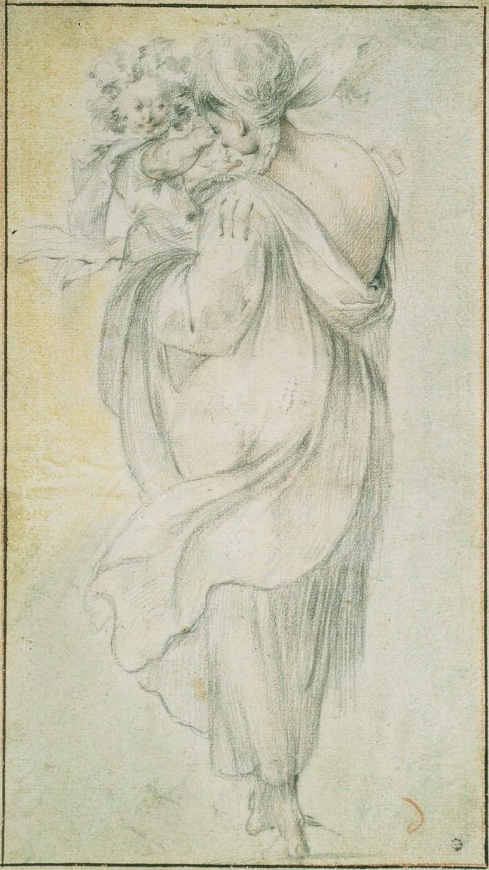 Mustalainen lapsen kanssa, 1600-luvun alku. tekijältä Jacques Bellange