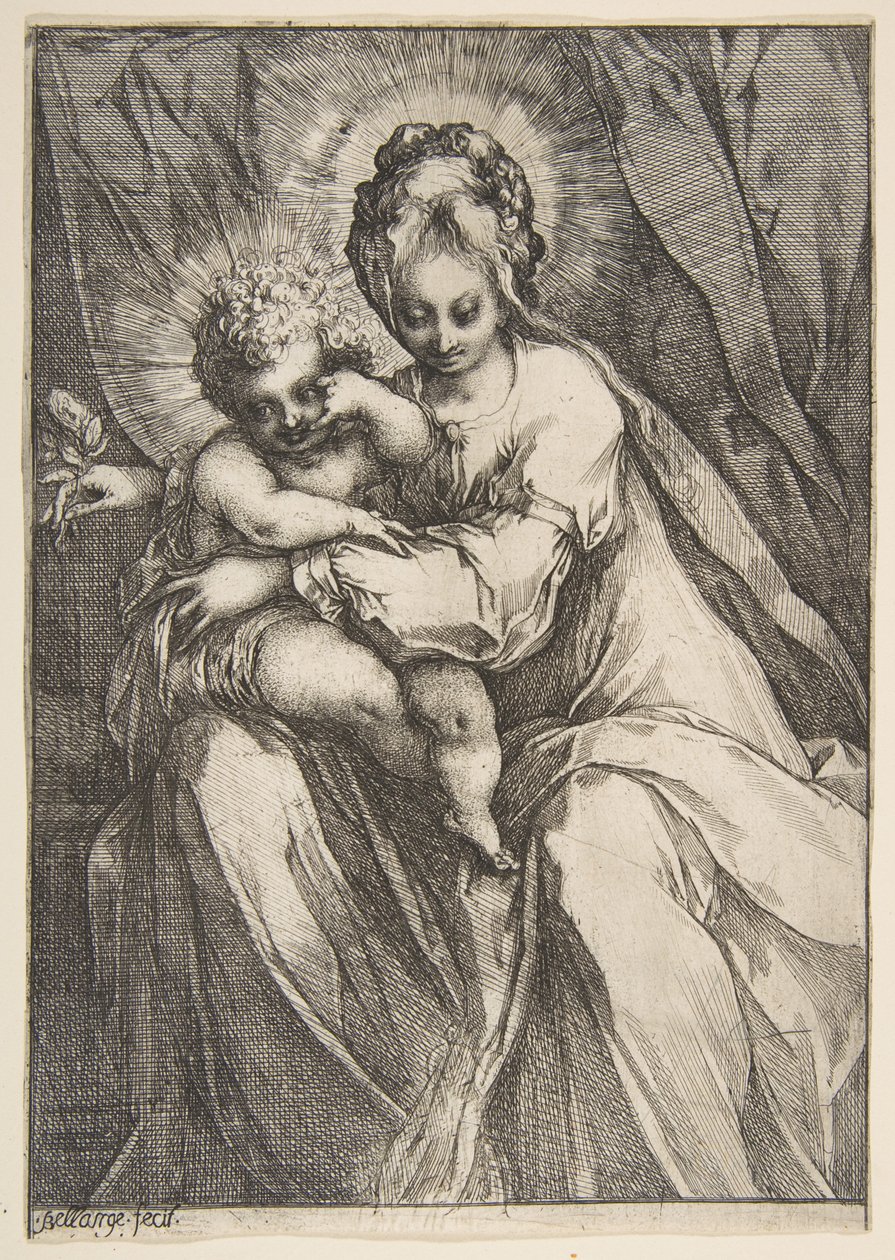 Madonna ruusun kanssa, 1595-1616. tekijältä Jacques Bellange
