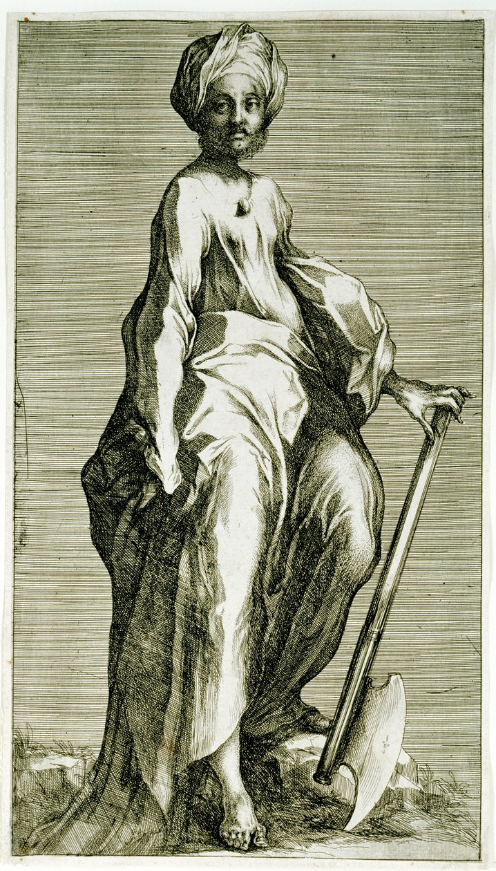 Pyhä Mattias, n. 1600-1616 (etsaus ja kaiverrus) tekijältä Jacques Bellange