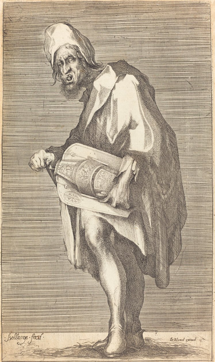 Blind Hurdy Gurdy Player. tekijältä Jacques Bellange