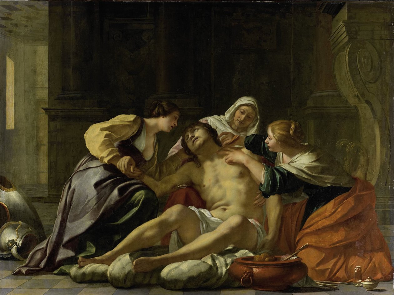 St Sebastian Hoitaa Irene ja hänen auttajansa tekijältä Jacques Blanchard