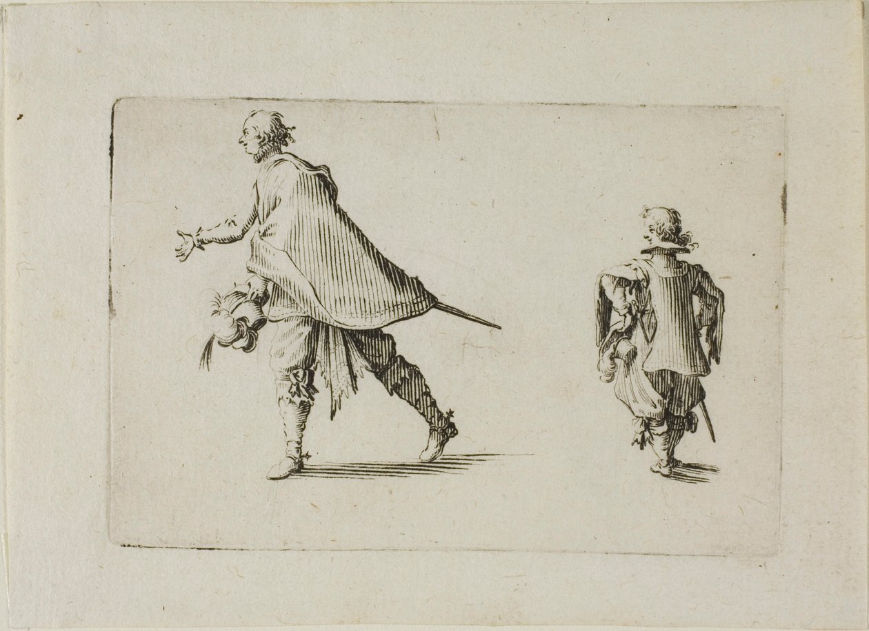 Herrasmies ja hänen palvelijansa, kappaleesta Caprices tekijältä Jacques Callot