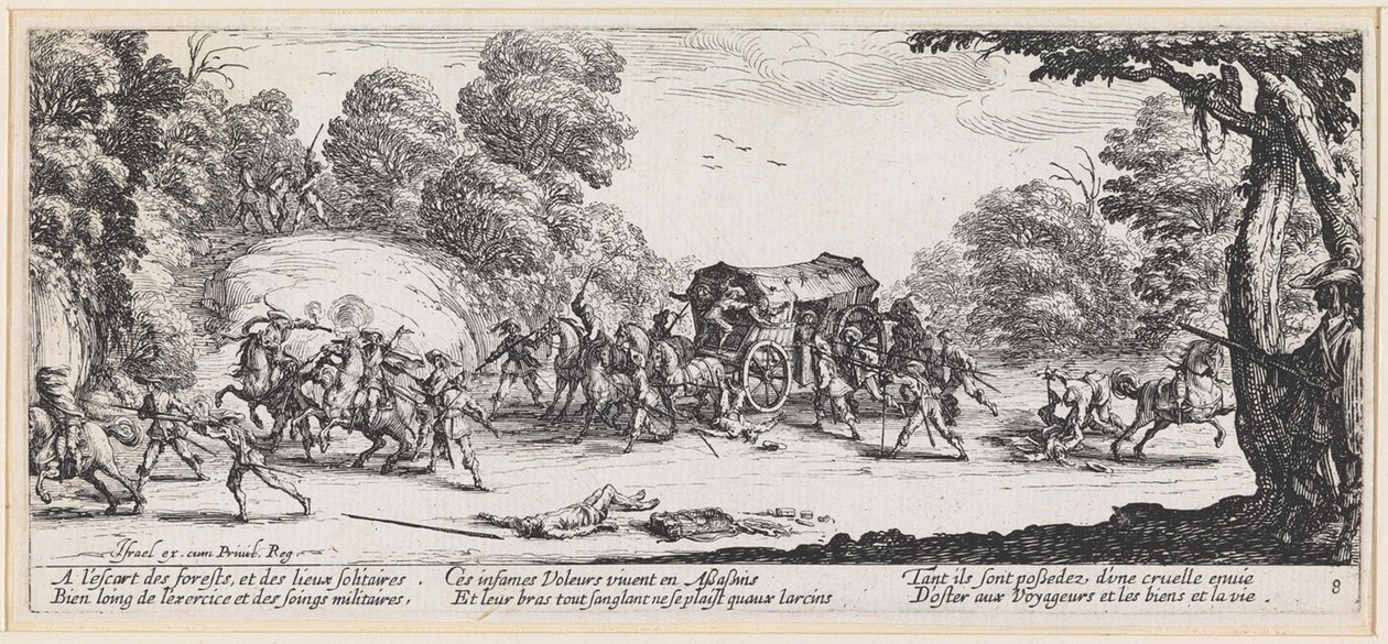 Hyökkäys matkailuautoon tekijältä Jacques Callot