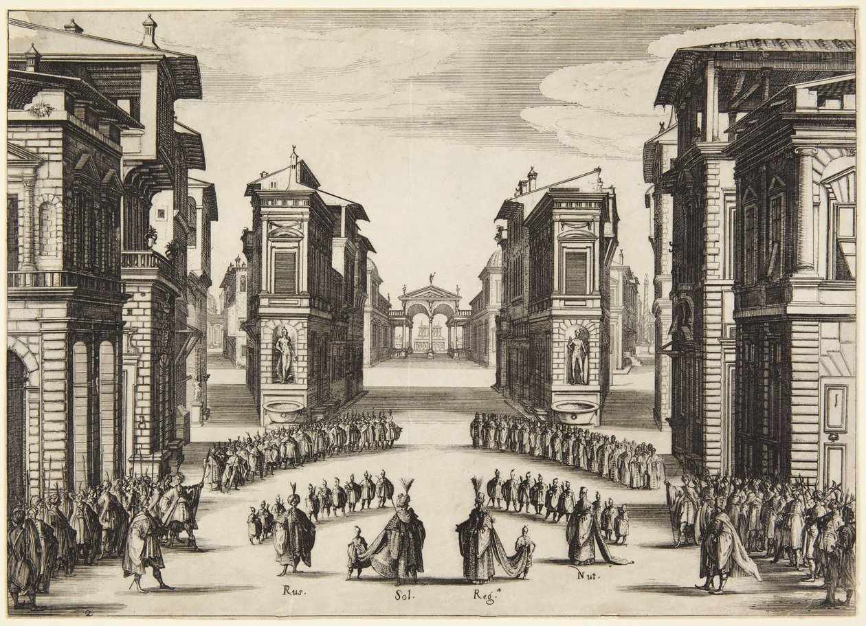 2. näytös, sarjasta Soliman tekijältä Jacques Callot