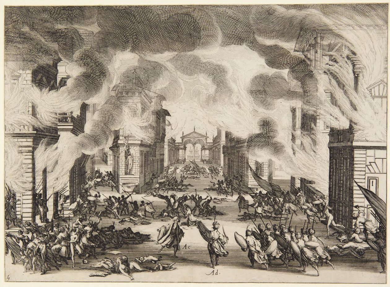 5. näytös, sarjasta Soliman tekijältä Jacques Callot
