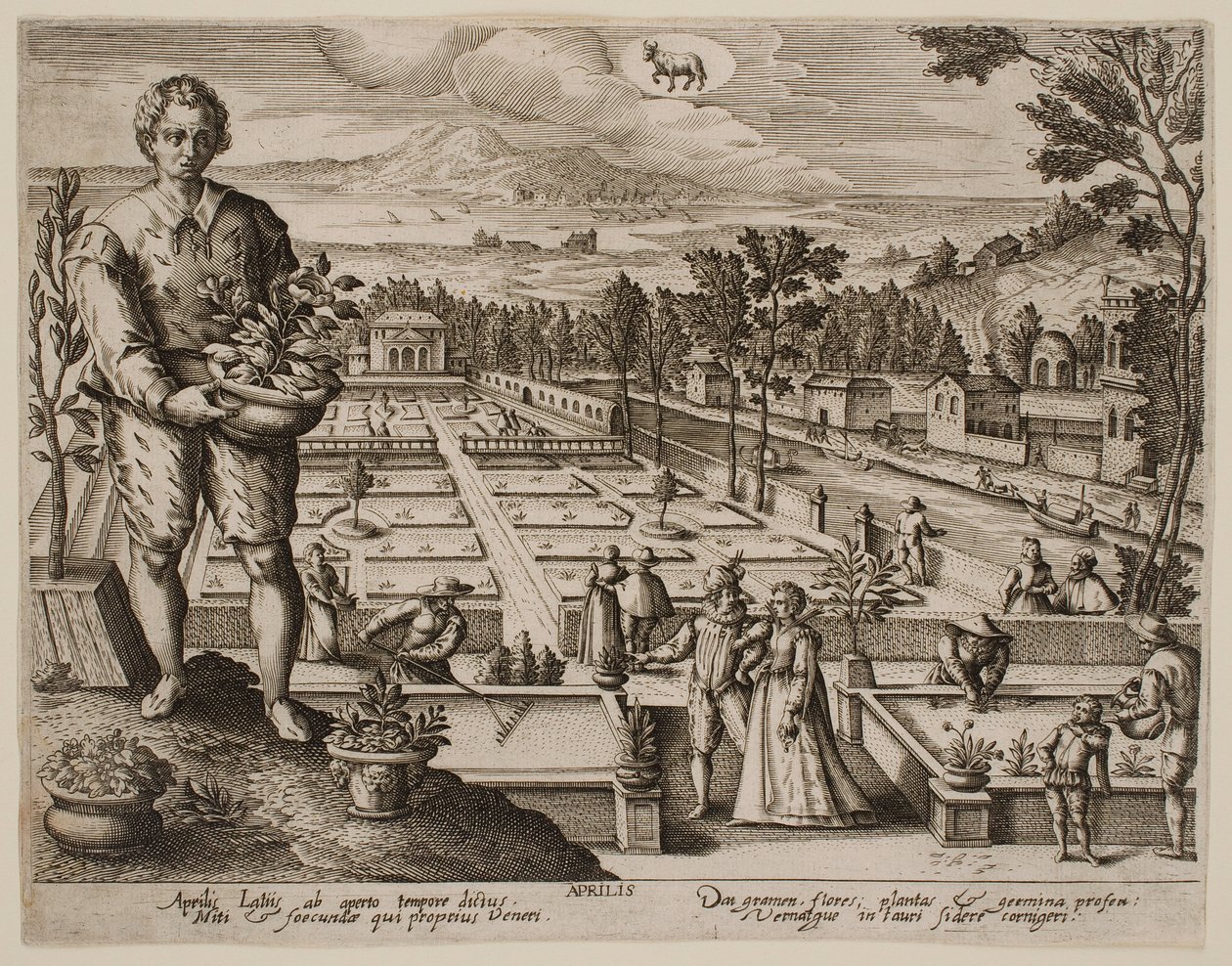 Huhtikuu, sarjasta ”Kuukaudet” tekijältä Jacques Callot