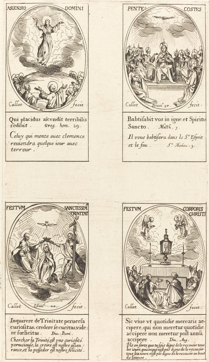Ascension, Pentacost, Trinity, Corpus Christi. tekijältä Jacques Callot
