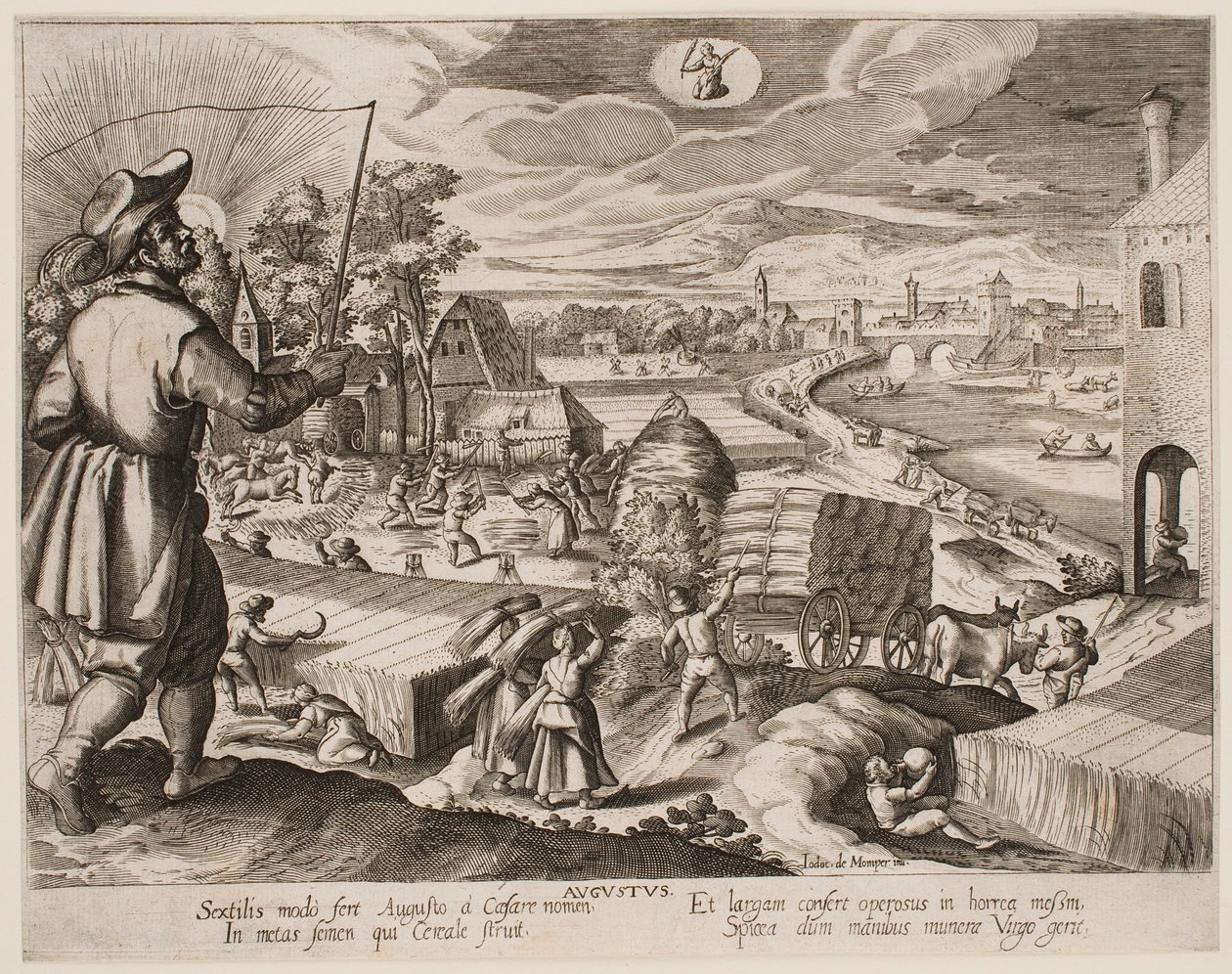 Elokuu, sarjasta "Kuukaudet" tekijältä Jacques Callot