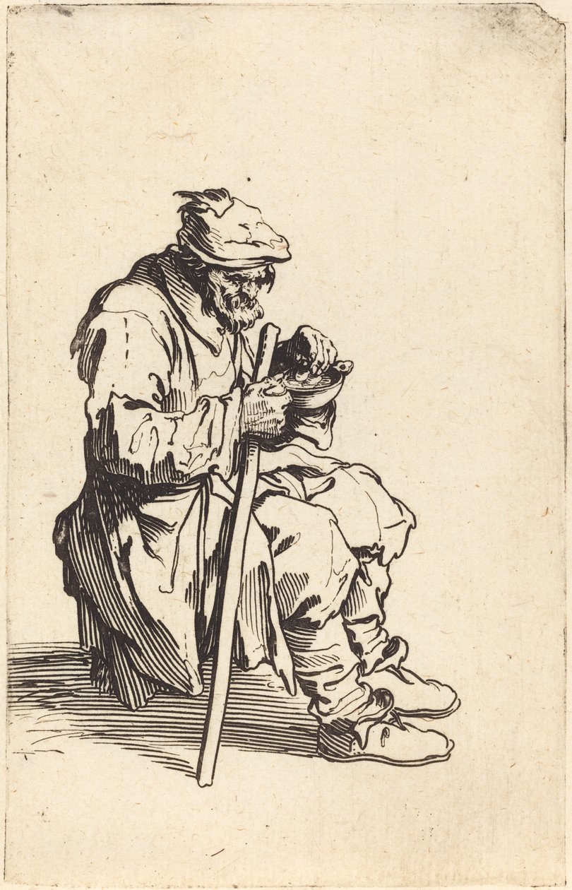 Kerjäläissyöminen, c. 1622. tekijältä Jacques Callot