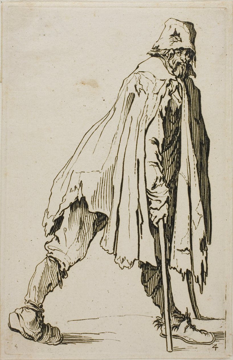 Beggar on kainalosauvoilla hattu, neljäs levy The Beggarsilta tekijältä Jacques Callot