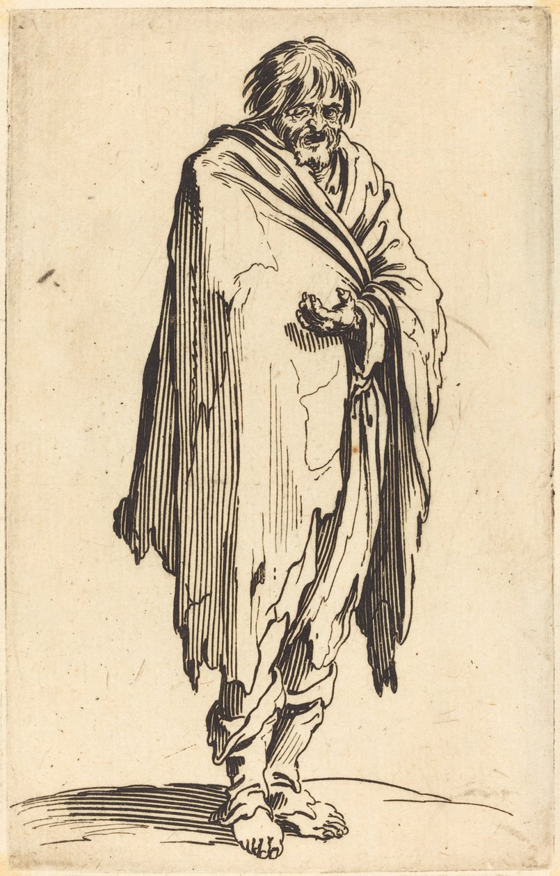 Kerjäläinen paljain pään ja jaloin tekijältä Jacques Callot