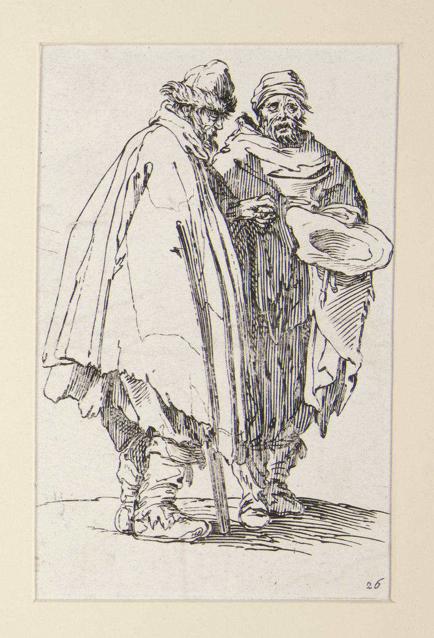 Sokea mies ja hänen kumppaninsa, The Beggarsista (L tekijältä Jacques Callot