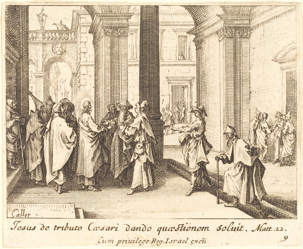 Caesarin kolikko, 1635. tekijältä Jacques Callot