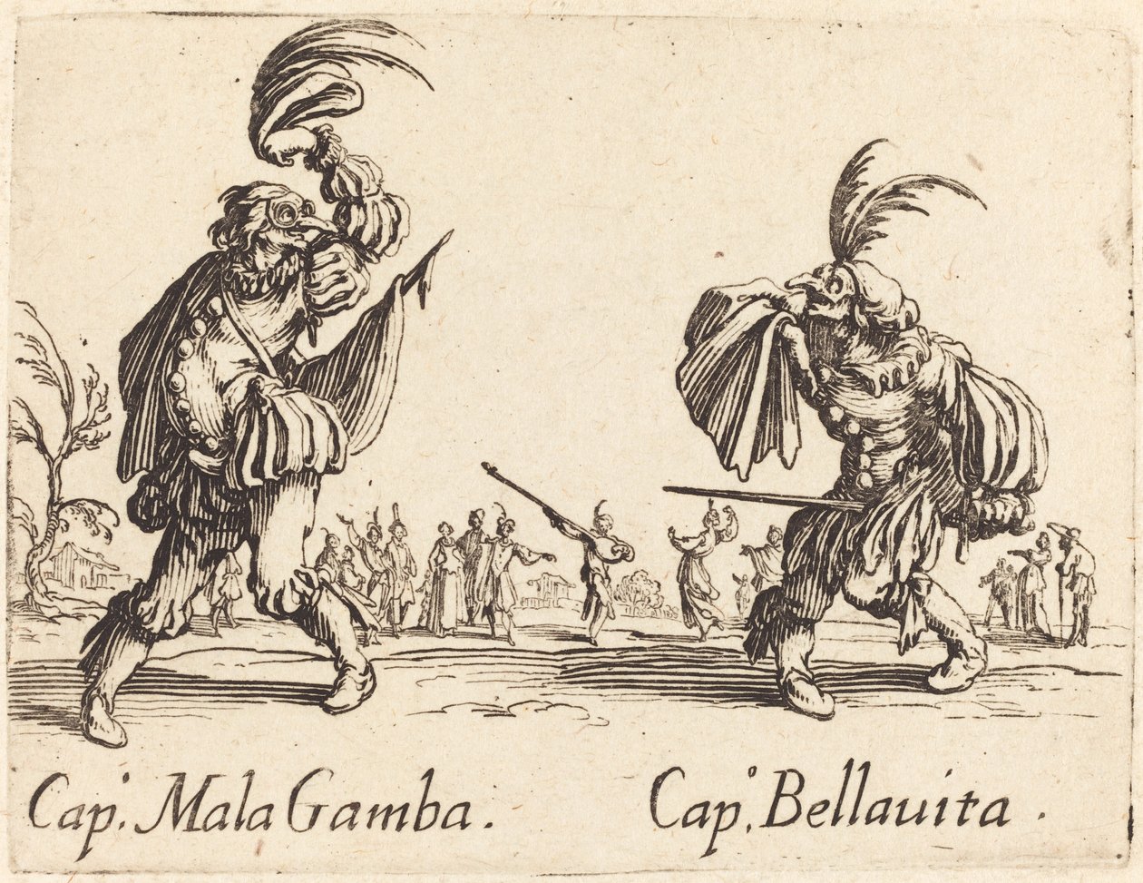 Kap. Mala Gamba ja Kap. Bellavita tekijältä Jacques Callot