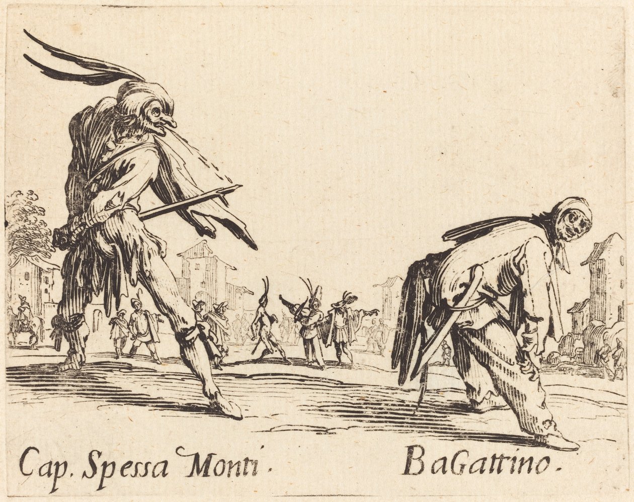Kapteeni Spessa Monti ja Bagattino tekijältä Jacques Callot