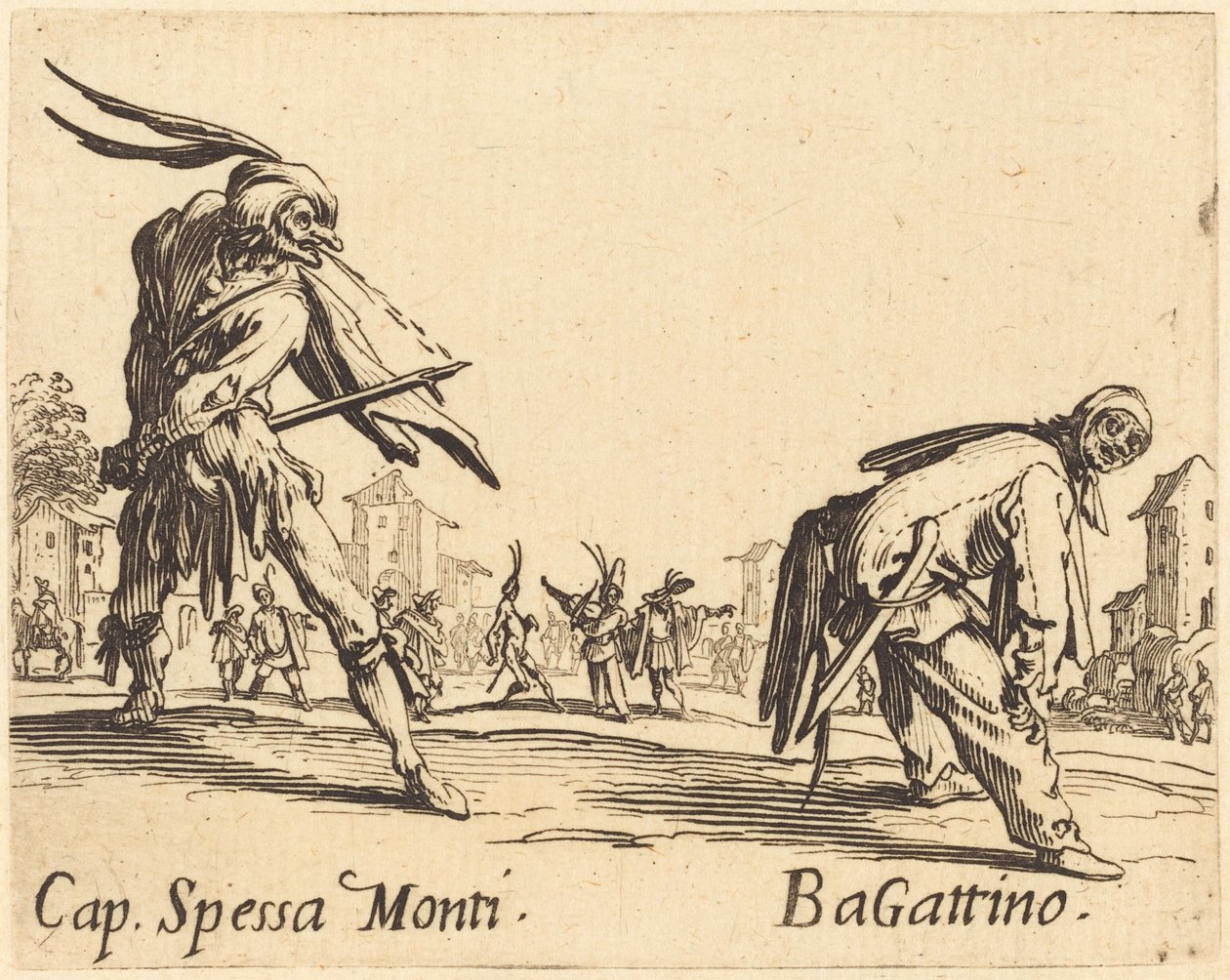 Spessa Monti ja Bagattino, n. 1622. tekijältä Jacques Callot