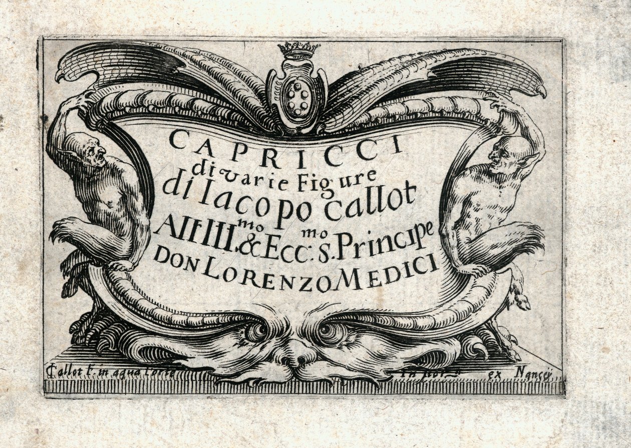 Eri lukujen kapriisit tekijältä Jacques Callot