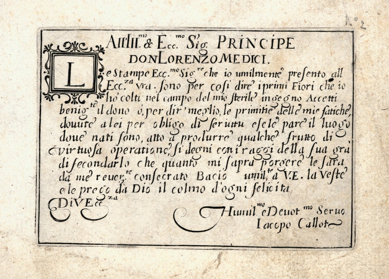 Eri lukujen kapriisit tekijältä Jacques Callot