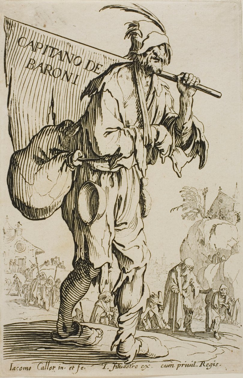 Paronien kapteeni, The Beggarsin eturintamassa tekijältä Jacques Callot