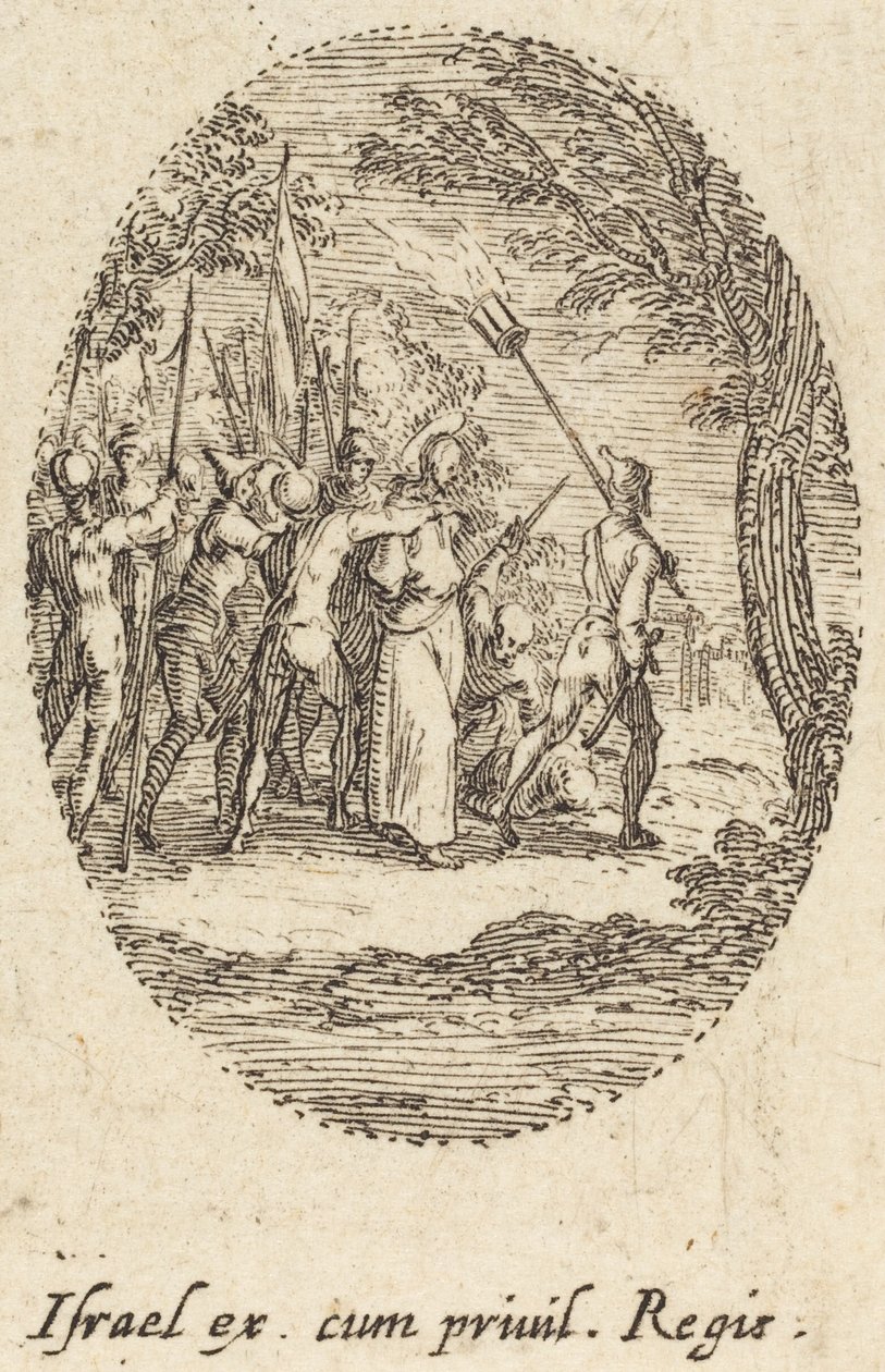 Kristus kantaa ristiä tekijältä Jacques Callot