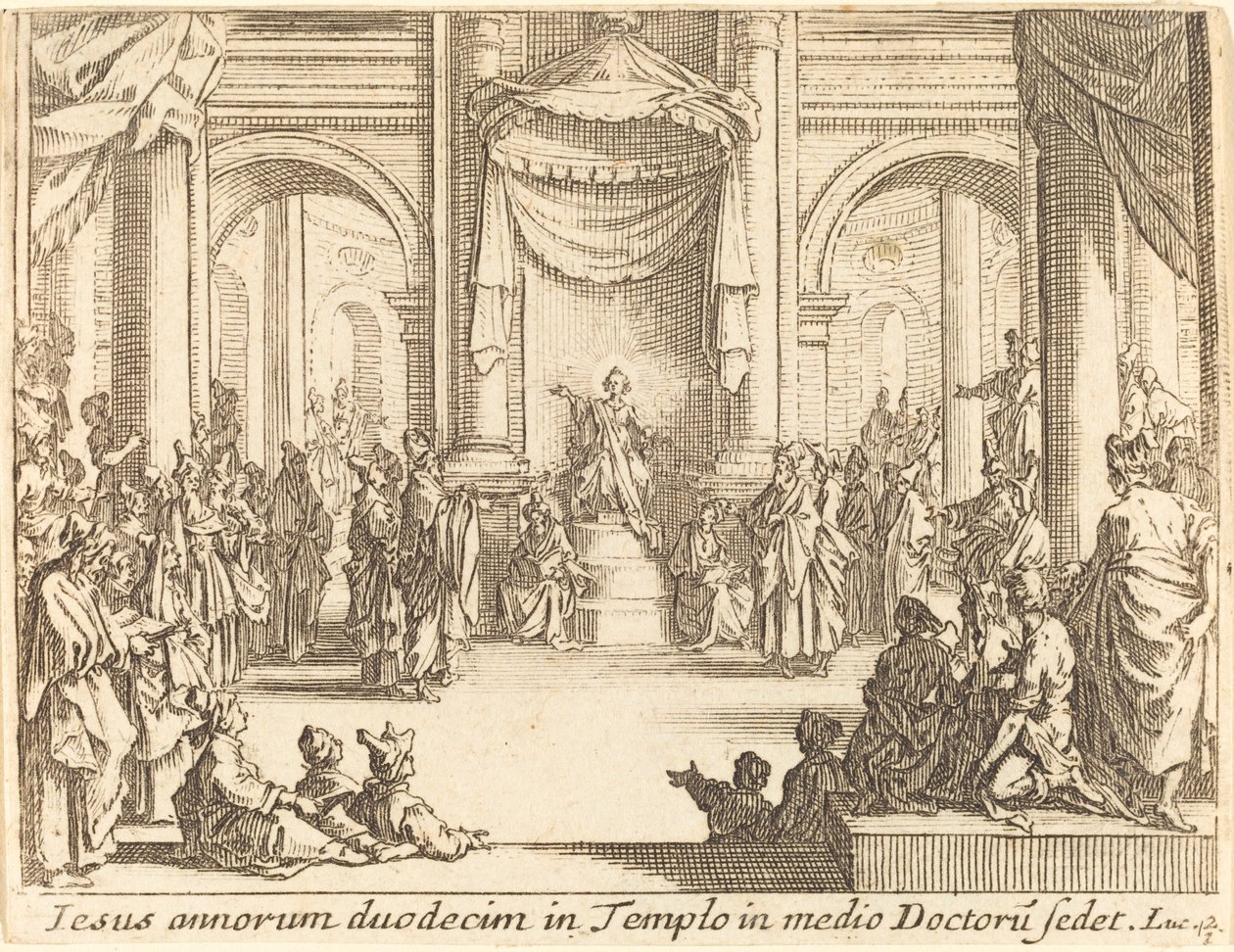 Kristus kiistelee lääkäreiden kanssa tekijältä Jacques Callot