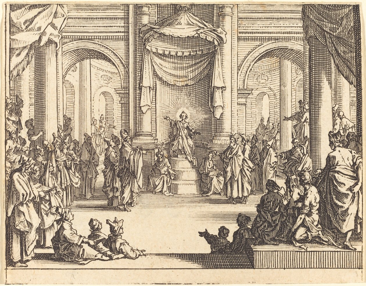 Kristus kiistelee lääkäreiden kanssa tekijältä Jacques Callot
