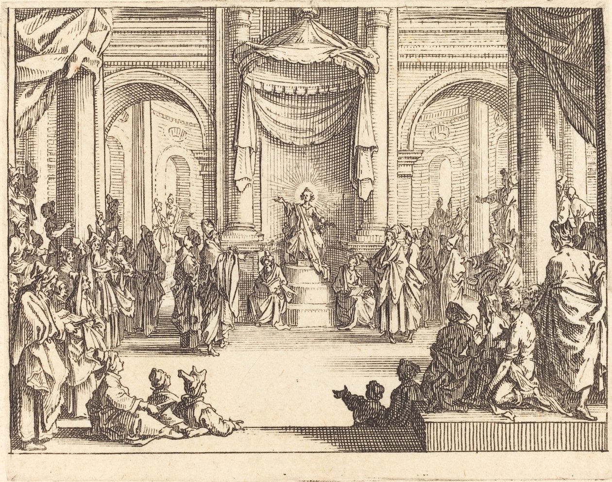 Kristus kiistelee lääkäreiden kanssa tekijältä Jacques Callot