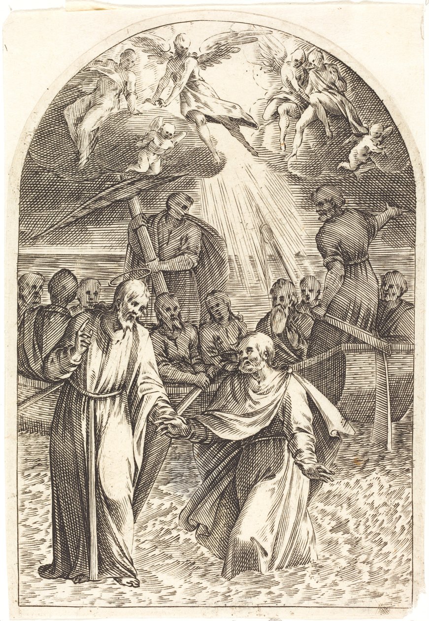 Kristus kävelee veden päällä [toinen levy] tekijältä Jacques Callot