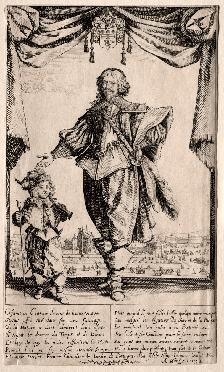 Claude Deruet ja hänen poikansa, 1632. tekijältä Jacques Callot