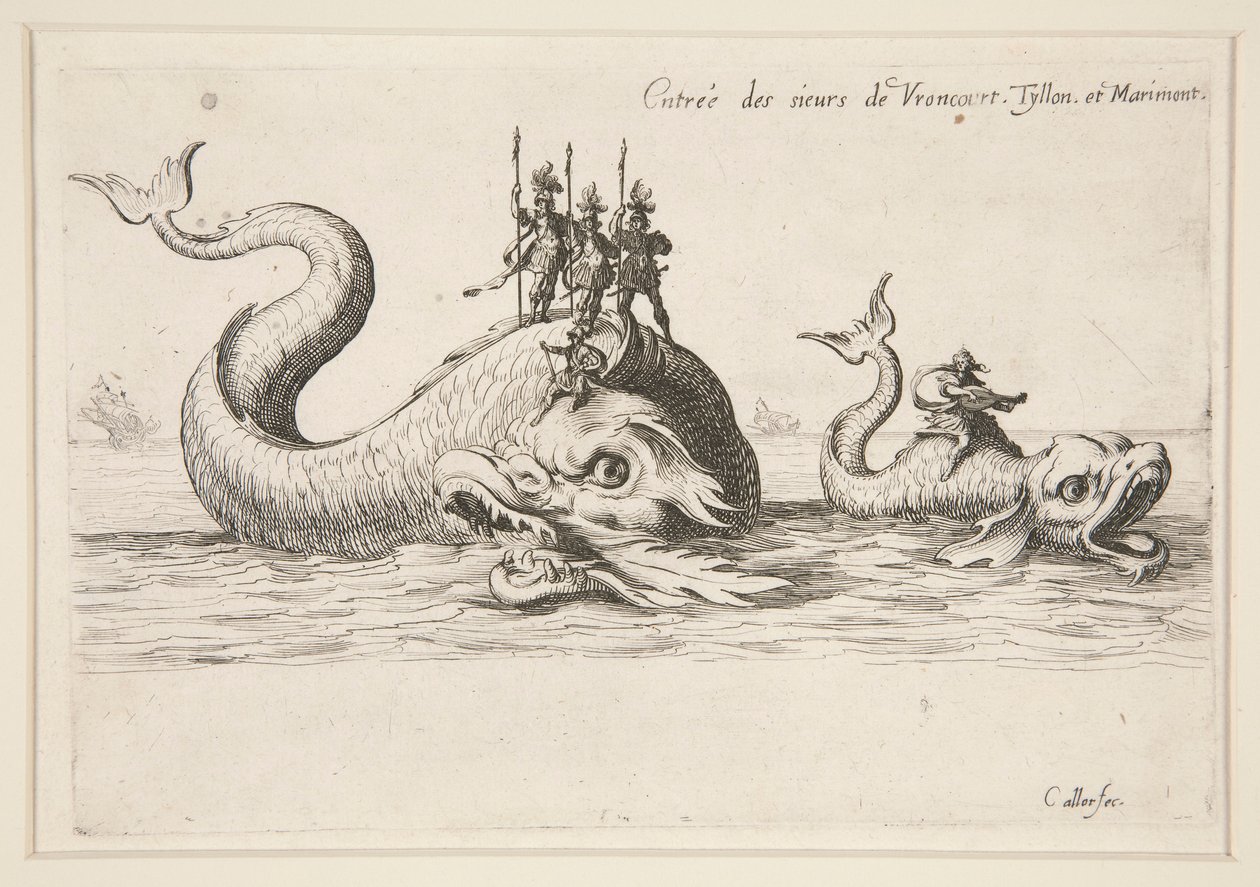 Taistella? la Barrière, MM:n sisäänkäynti. Varncourtista, Tyllonista ja Marimontista tekijältä Jacques Callot
