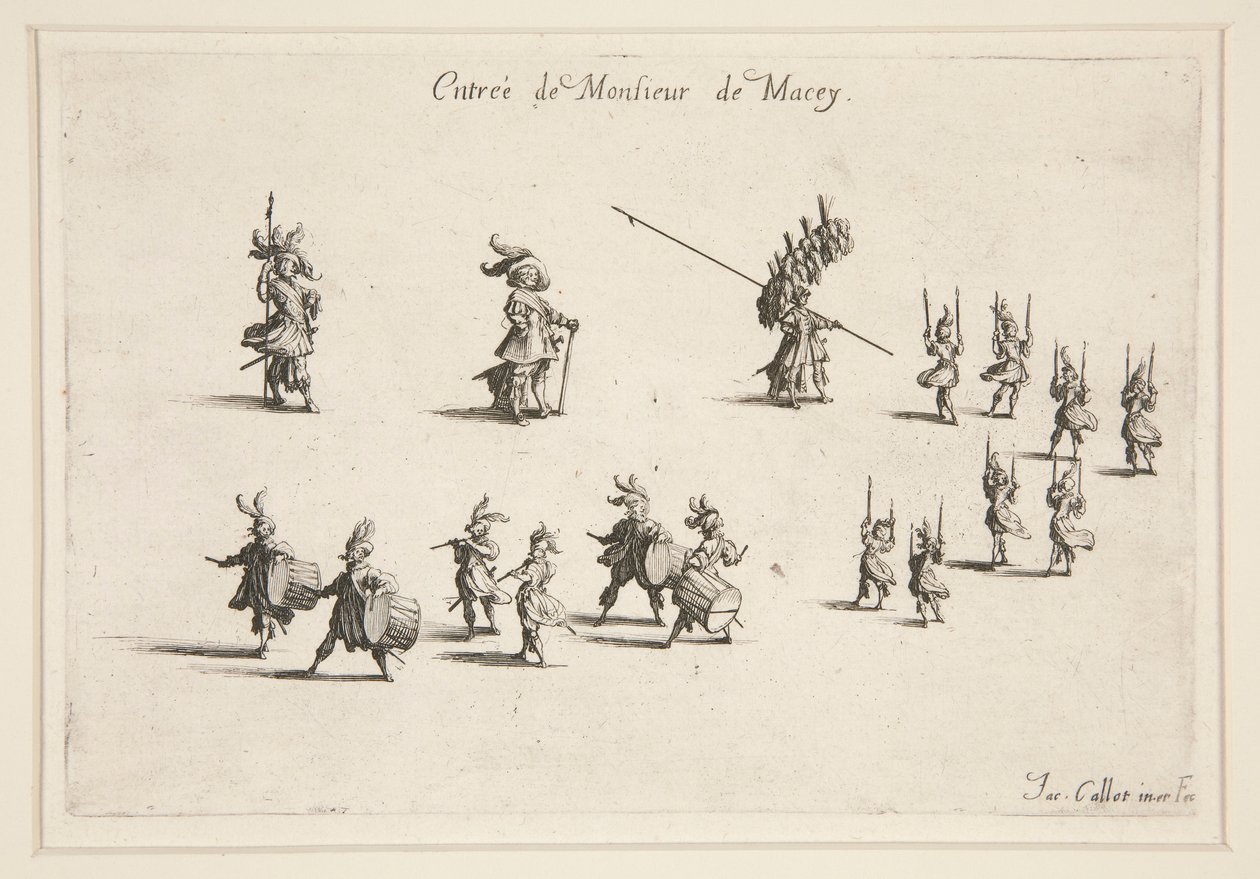 Taistella? La Barri?re, M. de Maceyn sisäänkäynti tekijältä Jacques Callot