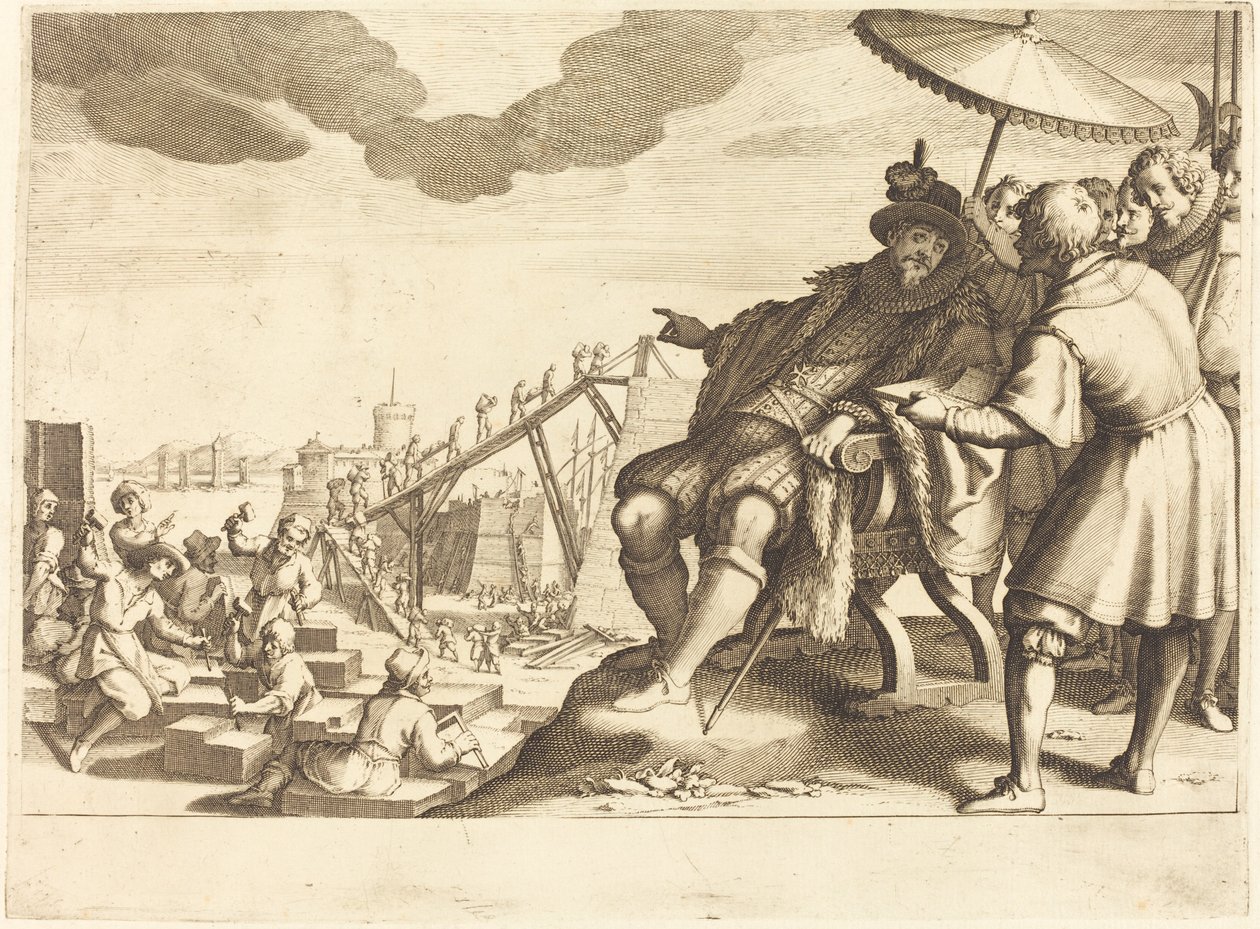 Livornon sataman rakentaminen ja linnoitus tekijältä Jacques Callot