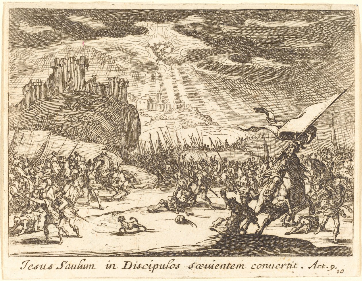 Paavalin kääntymys, 1635. tekijältä Jacques Callot