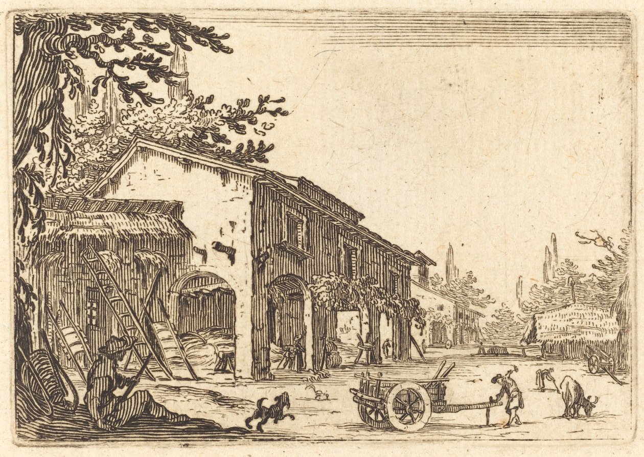 Maatilan piha tekijältä Jacques Callot