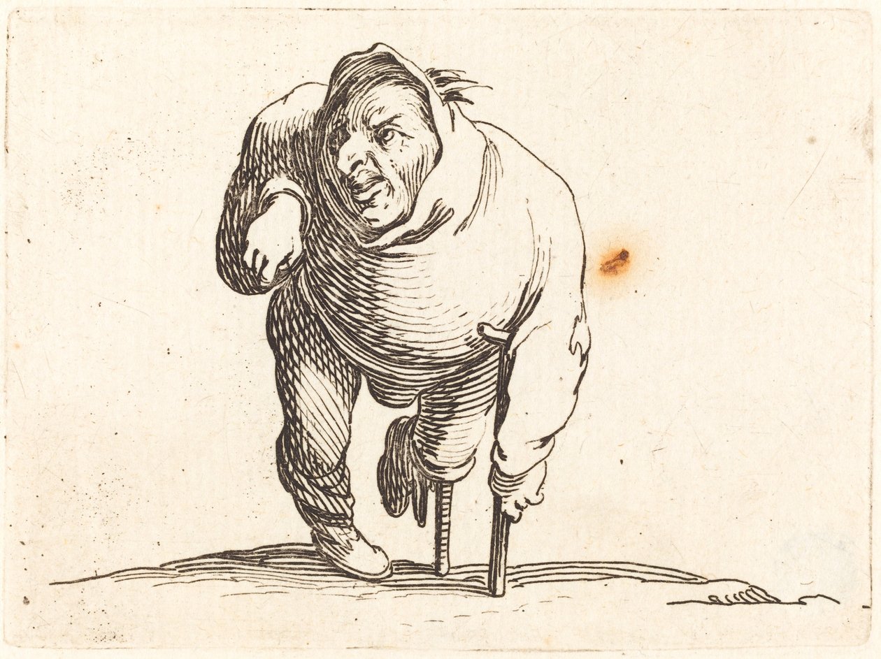 Cripple kainalosauvalla ja puisella jalalla tekijältä Jacques Callot