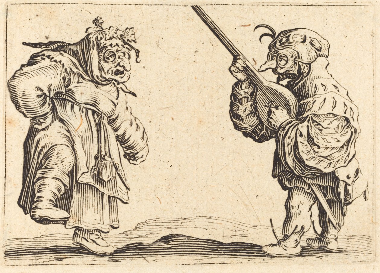 Tanssijat Luutan kanssa tekijältä Jacques Callot