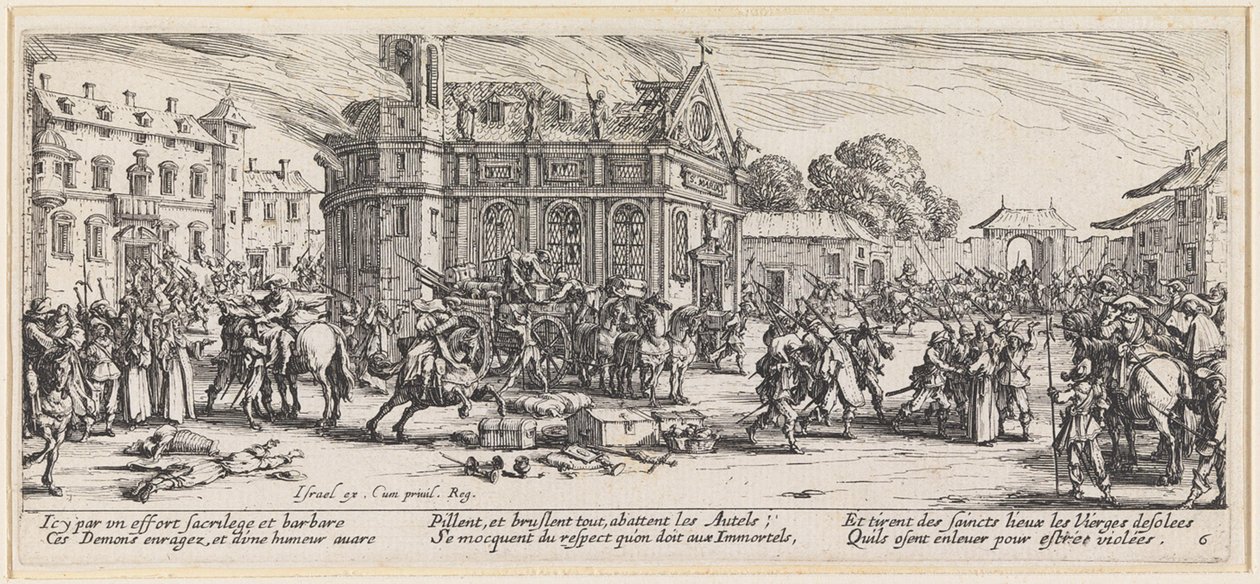 Kirkon aarteiden ryöstö tekijältä Jacques Callot