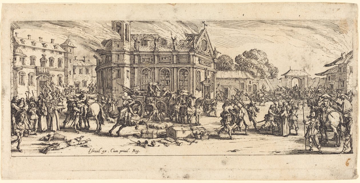 Luostarin tuhoaminen tekijältä Jacques Callot