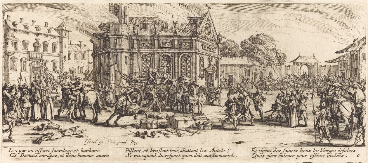 Luostarin tuhoaminen tekijältä Jacques Callot