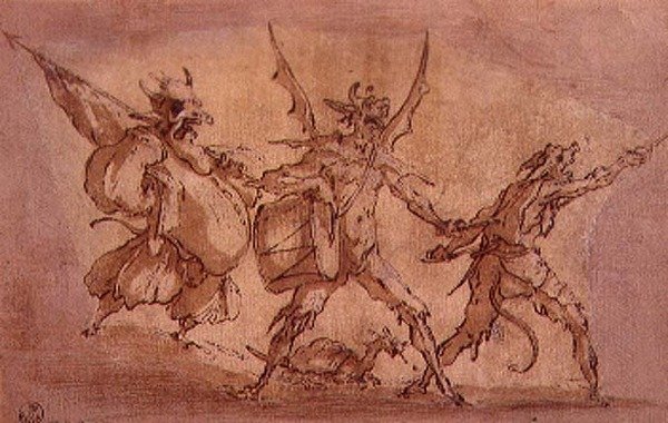 Devil Musketeers (kynä ja muste paperille) tekijältä Jacques Callot