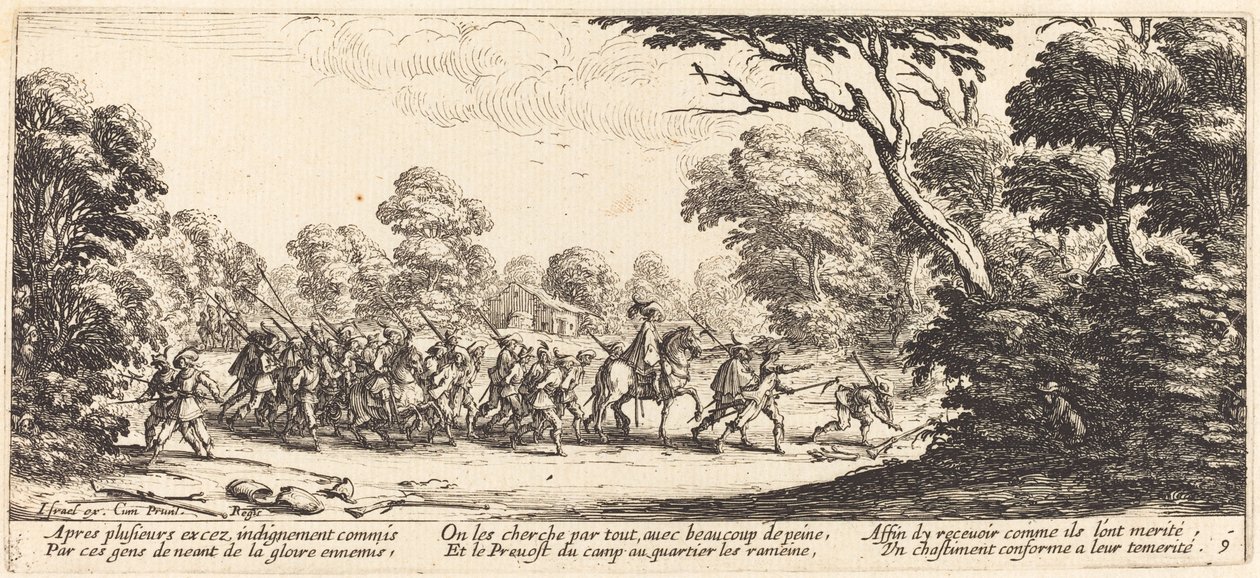 Rikollisten sotilaiden löytö tekijältä Jacques Callot