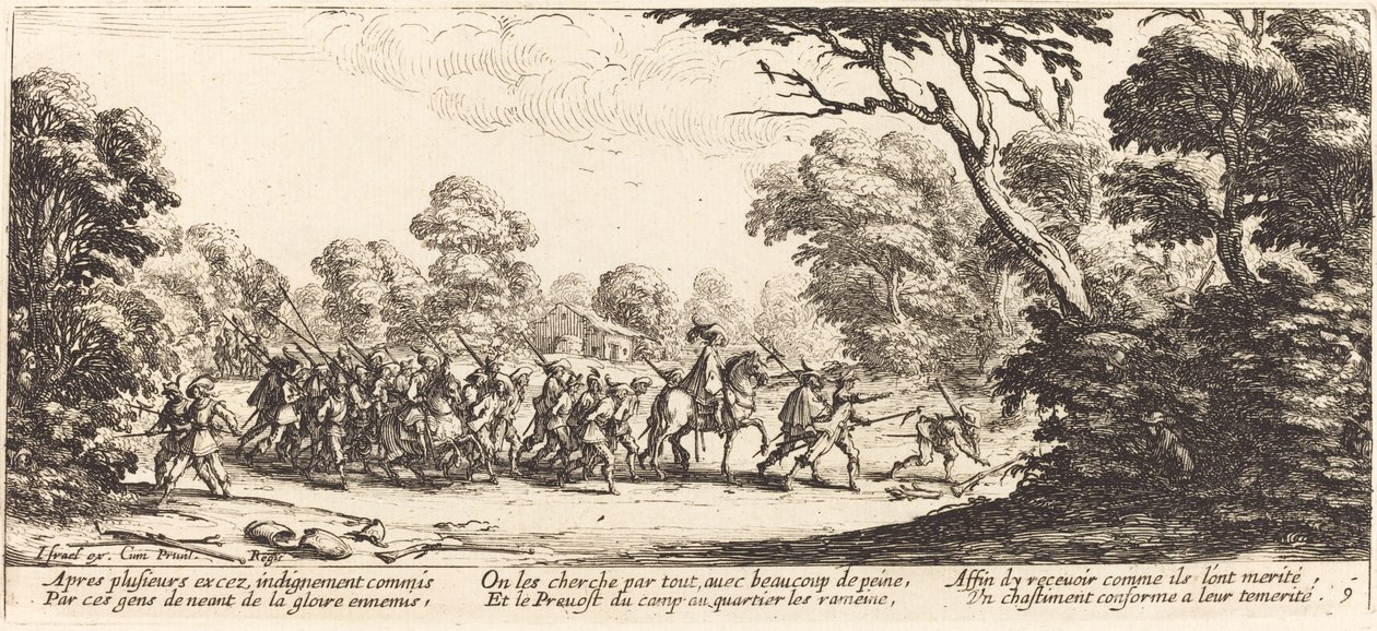 Rikollisten sotilaiden löytö tekijältä Jacques Callot
