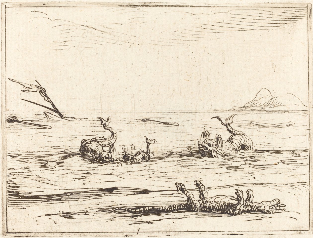Delfiinit ja krokotiili tekijältä Jacques Callot